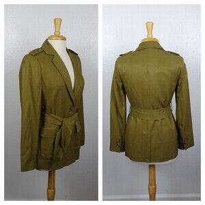 EXPRESS Women's Coat Jacket Belted Linen-Blend Lightweight Pockets NWOT  XS